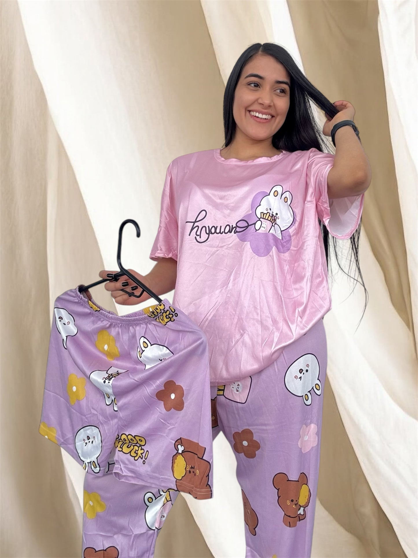 COMBO 3 PIJAMAS DE 3 PIEZAS TALLA UNICA (S,M) $99.000 + ENVÍO GRATIS