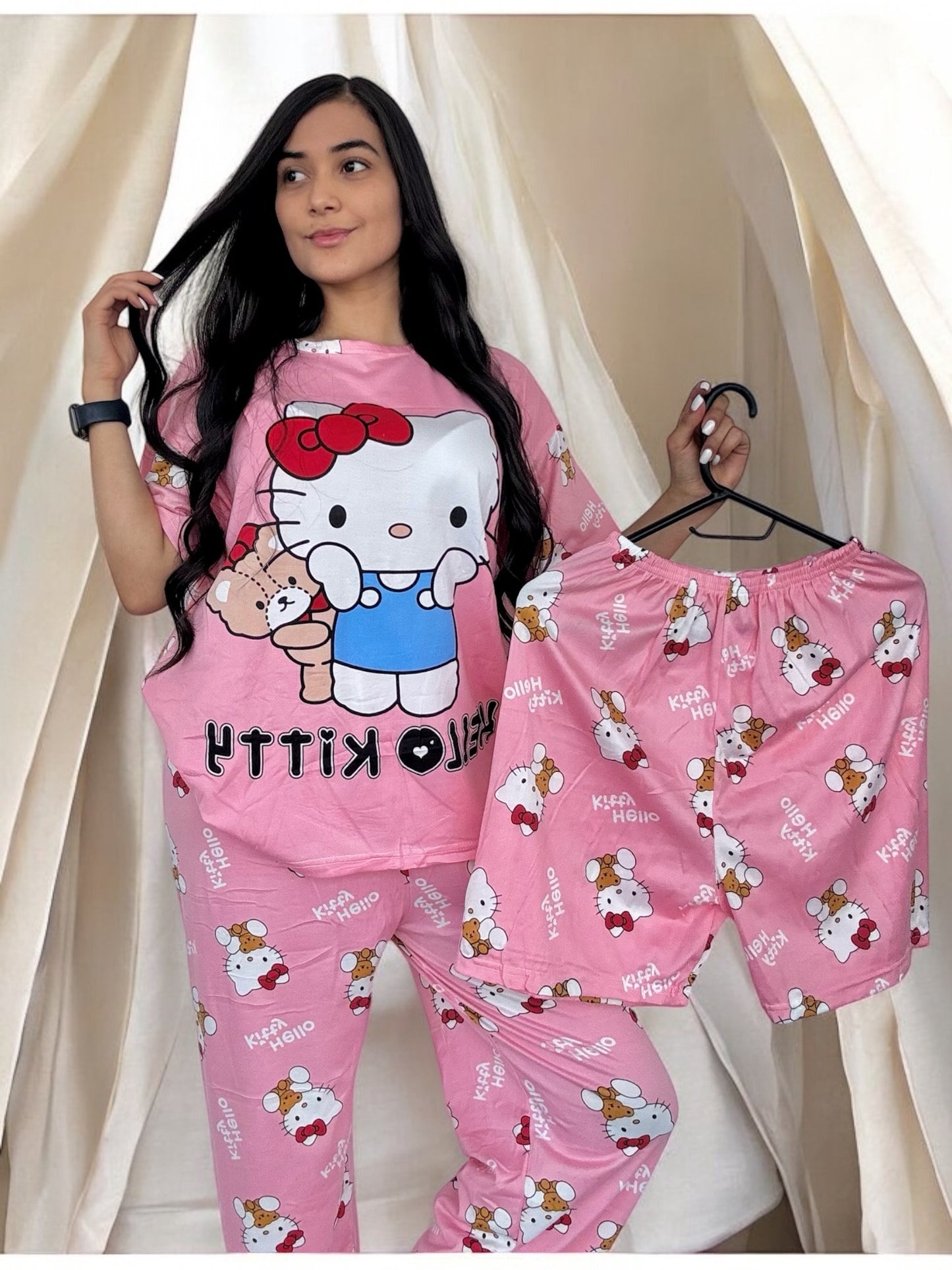 COMBO 3 PIJAMAS DE 3 PIEZAS TALLA UNICA (S,M) $99.000 + ENVÍO GRATIS