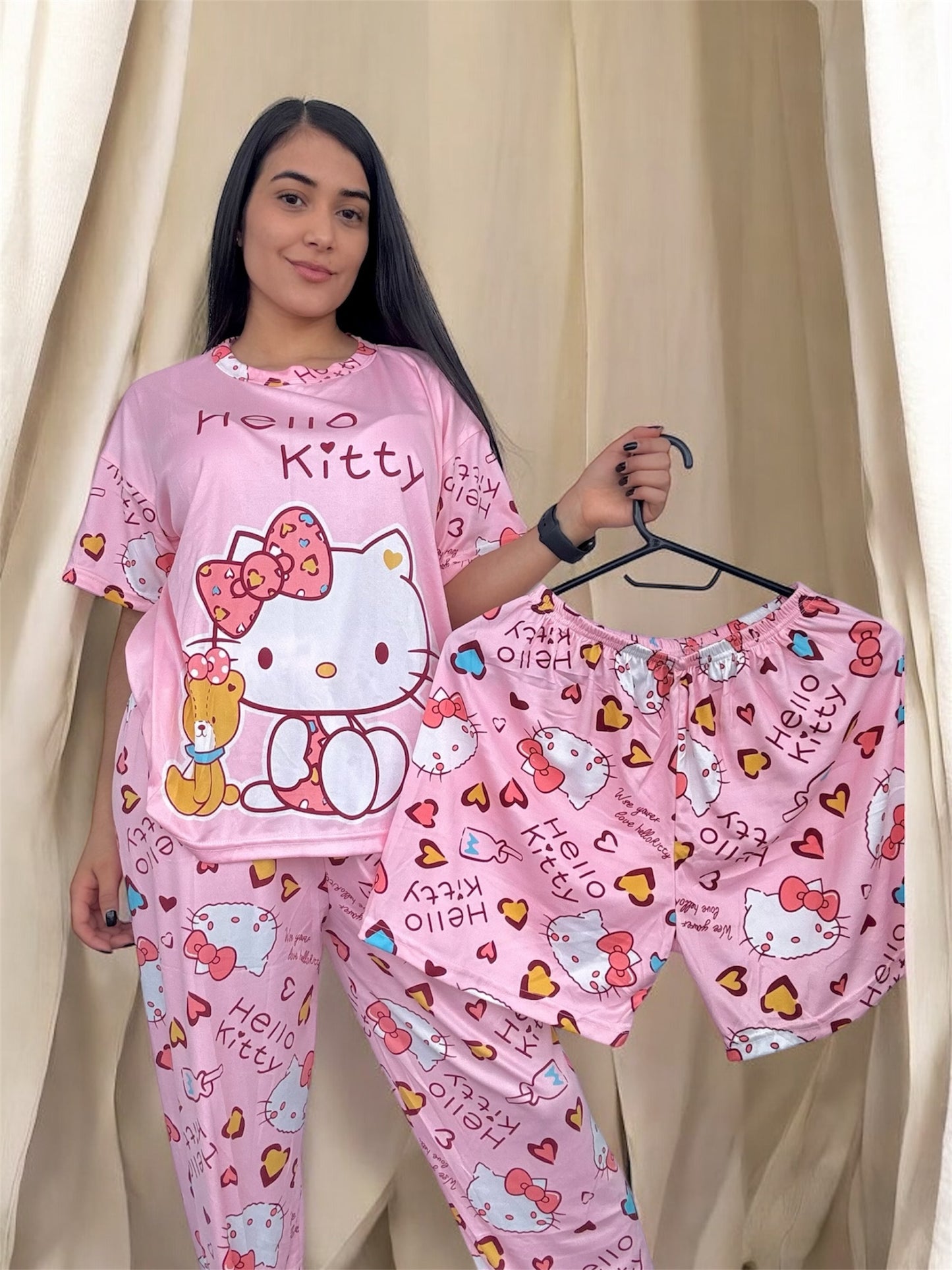 COMBO 3 PIJAMAS DE 3 PIEZAS TALLA UNICA (S,M) $99.000 + ENVÍO GRATIS