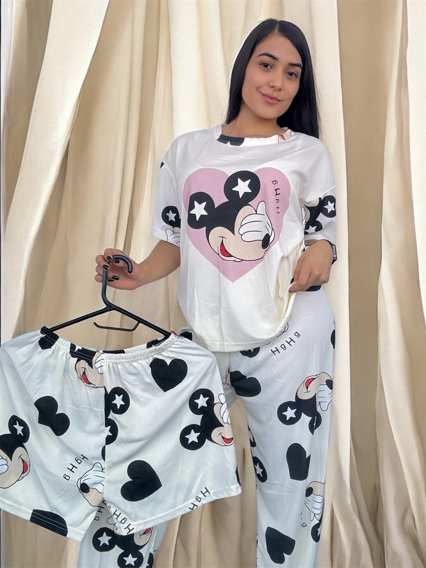 COMBO 3 PIJAMAS DE 3 PIEZAS TALLA UNICA (S,M) $99.000 + ENVÍO GRATIS