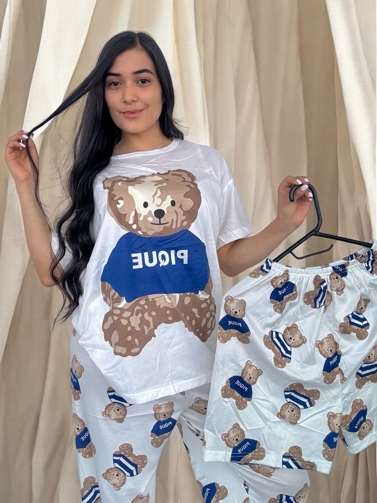 COMBO 3 PIJAMAS DE 3 PIEZAS TALLA UNICA (S,M) $99.000 + ENVÍO GRATIS
