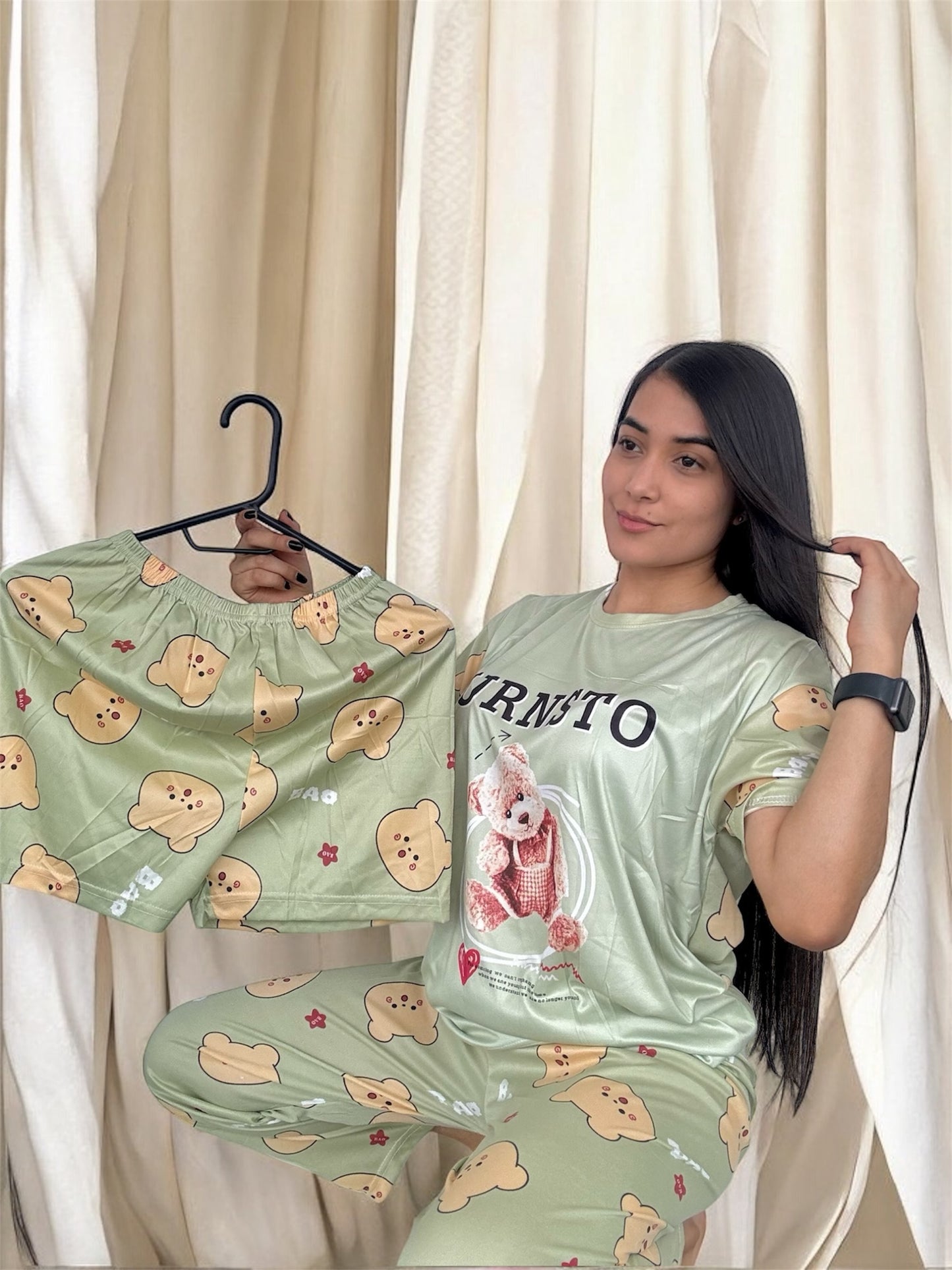 COMBO 3 PIJAMAS DE 3 PIEZAS TALLA UNICA (S,M) $99.000 + ENVÍO GRATIS