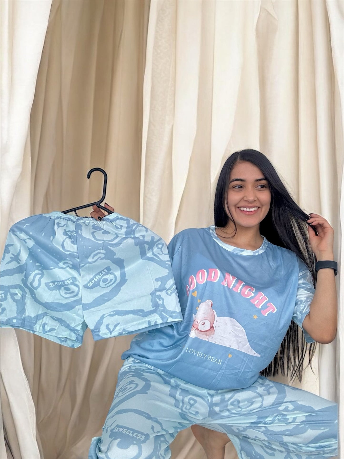 COMBO 3 PIJAMAS DE 3 PIEZAS TALLA UNICA (S,M) $99.000 + ENVÍO GRATIS