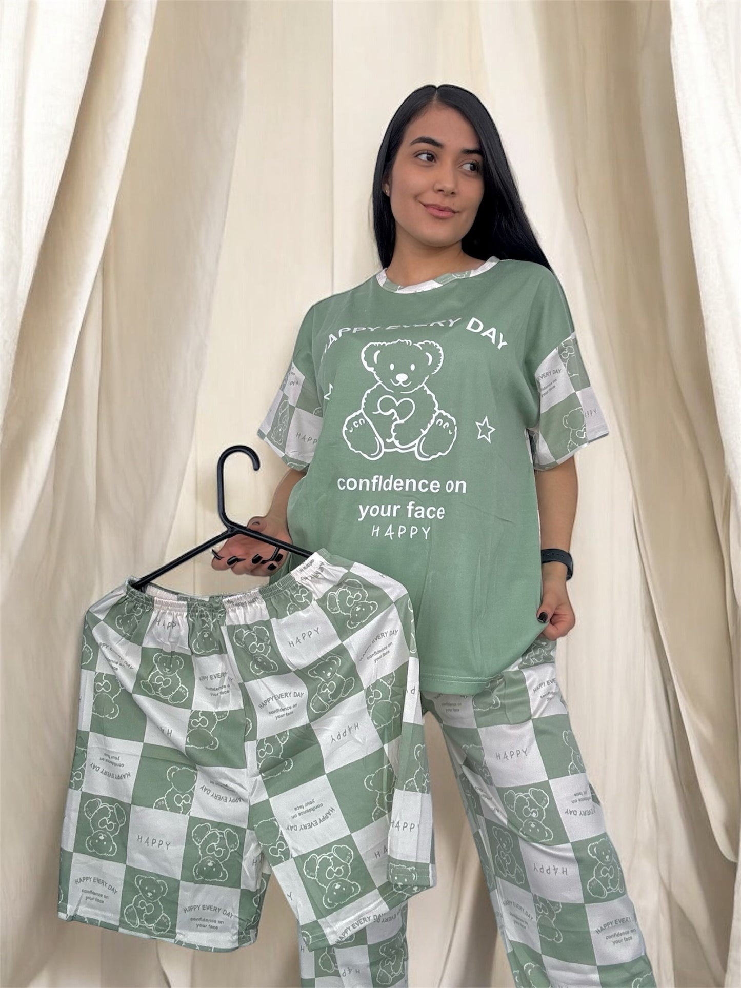 COMBO 3 PIJAMAS DE 3 PIEZAS TALLA UNICA (S,M) $99.000 + ENVÍO GRATIS