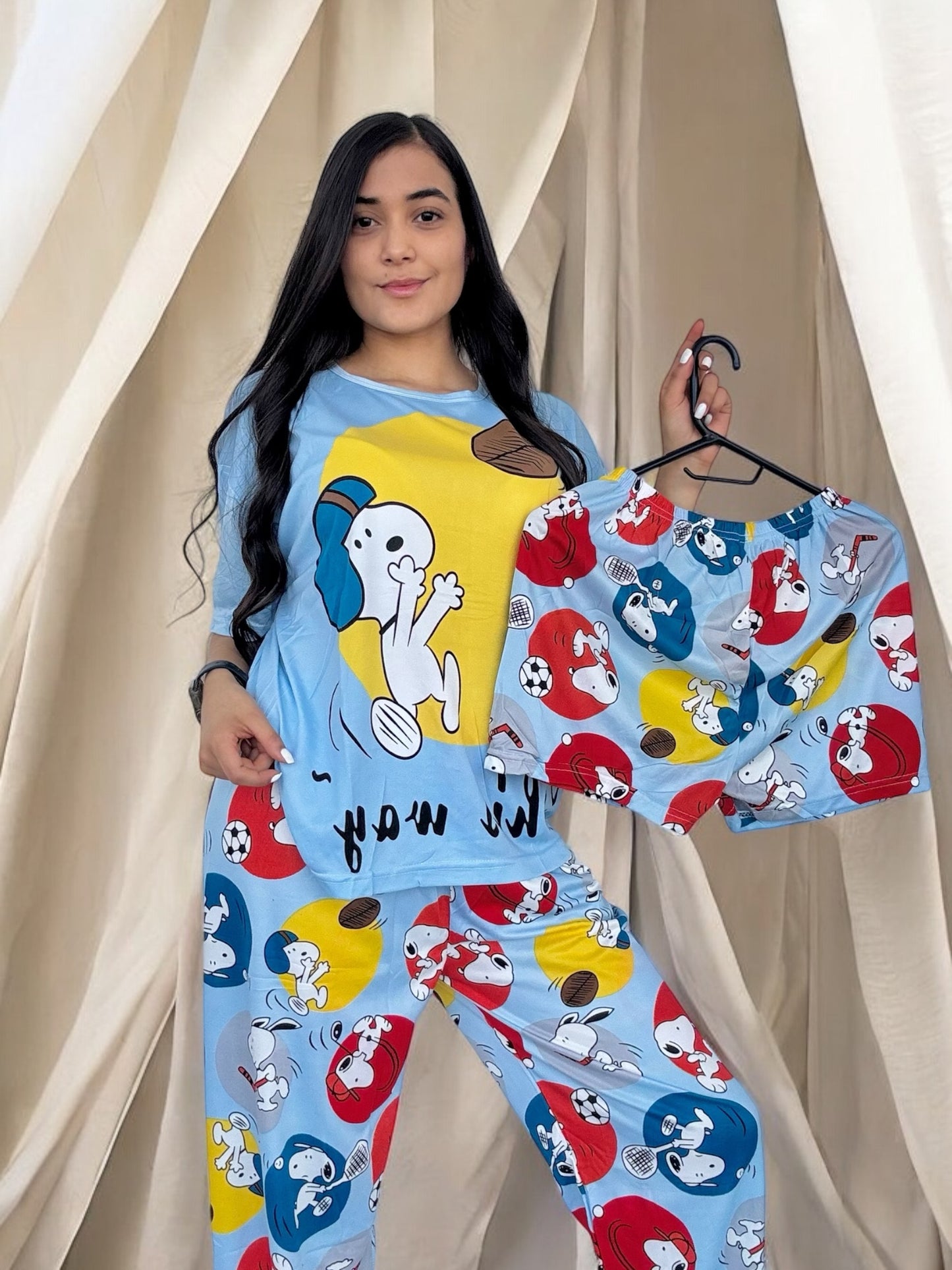 COMBO 3 PIJAMAS DE 3 PIEZAS TALLA UNICA (S,M) $99.000 + ENVÍO GRATIS