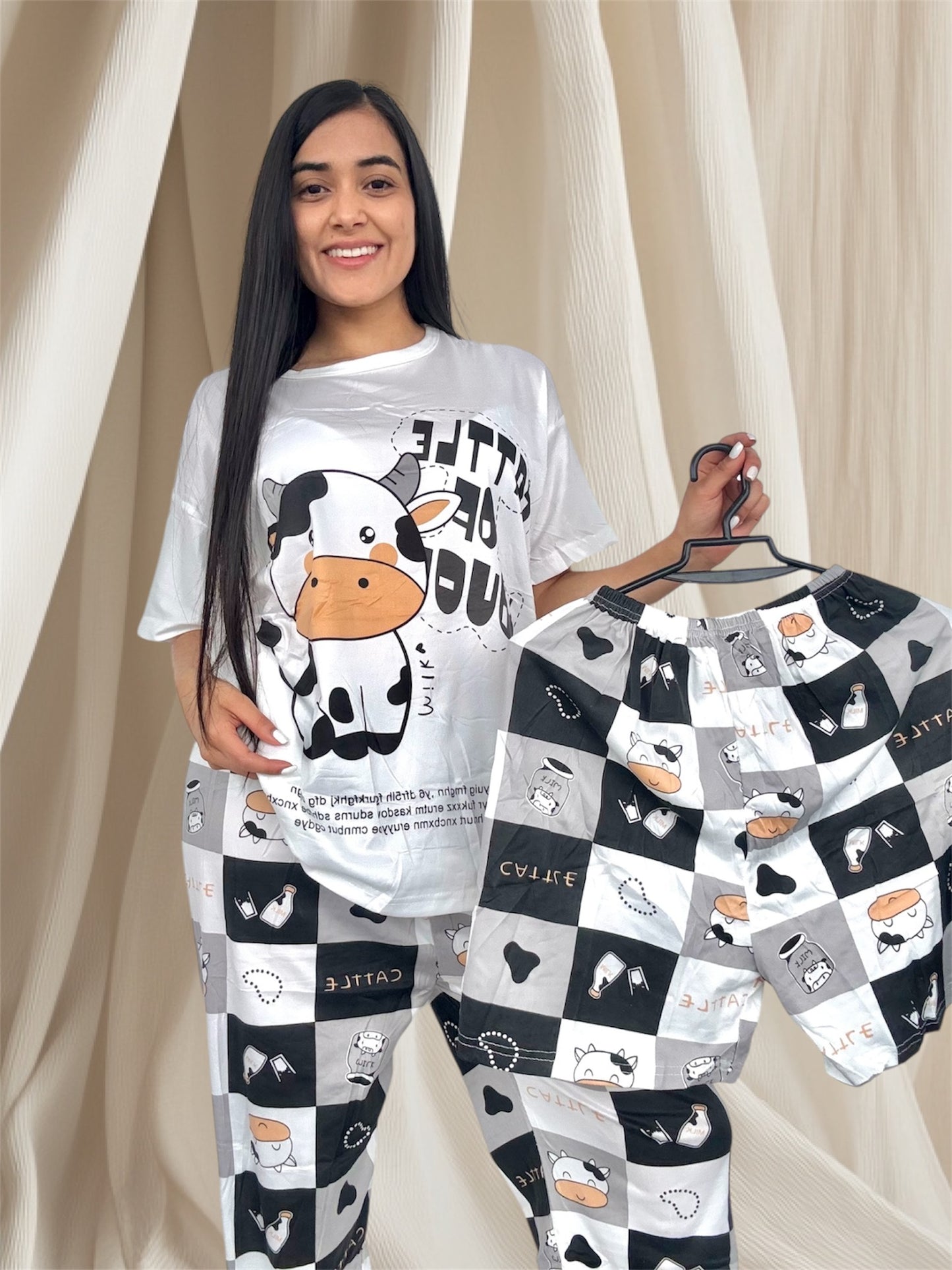 COMBO 3 PIJAMAS DE 3 PIEZAS TALLA UNICA (S,M) $99.000 + ENVÍO GRATIS