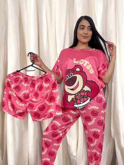 COMBO 3 PIJAMAS DE 3 PIEZAS TALLA UNICA (S,M) $99.000 + ENVÍO GRATIS